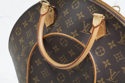 [Rank AB] Louis Vuitton Monogram Ellipse MM Handbag M51126 Brown Canvas w/ Box