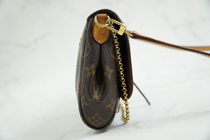 [Rank AB] Louis Vuitton Favorite MM Monogram 2Way Shoulder Bag w/Strap Authentic