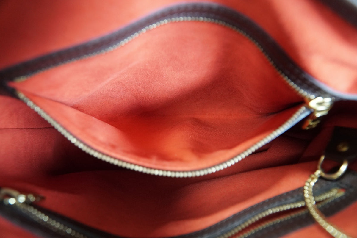 [Rank AB] Louis Vuitton Damier Ebene Marais PM N42240 Bucket Tote Bag Vintage