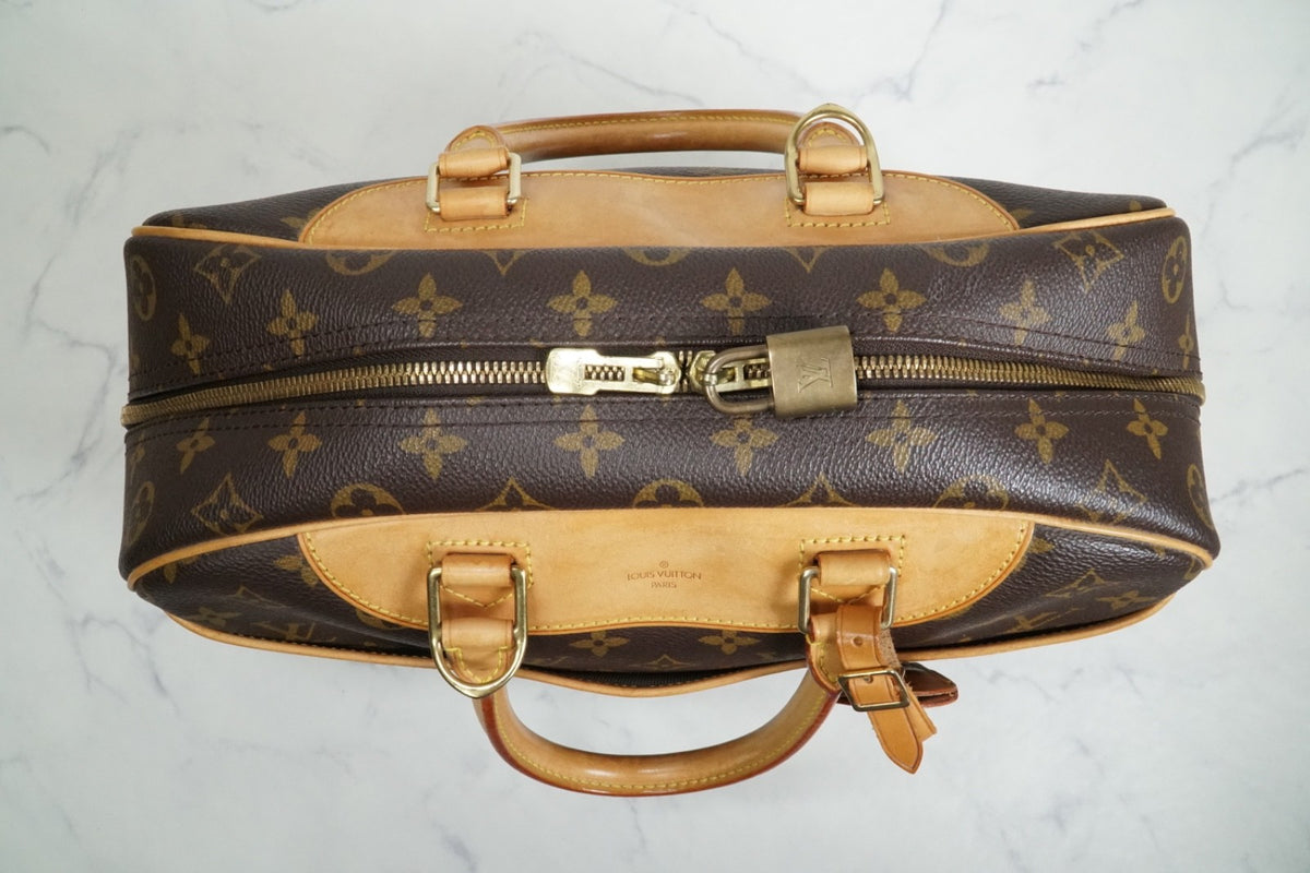 [AB Good] Louis Vuitton Monogram Deauville Bowling Vanity Handbag M47270 Auth