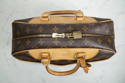 [AB Good] Louis Vuitton Monogram Deauville Bowling Vanity Handbag M47270 Auth