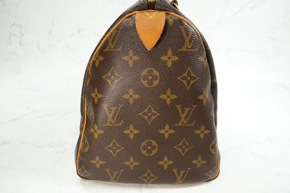[Rank AB] Louis Vuitton Monogram Speedy 30 Handbag Boston Bag M41108 Authentic