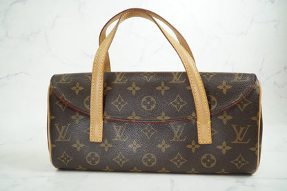 [AB Good] Louis Vuitton Monogram Sonatine Handbag M51902 Brown Canvas Authentic