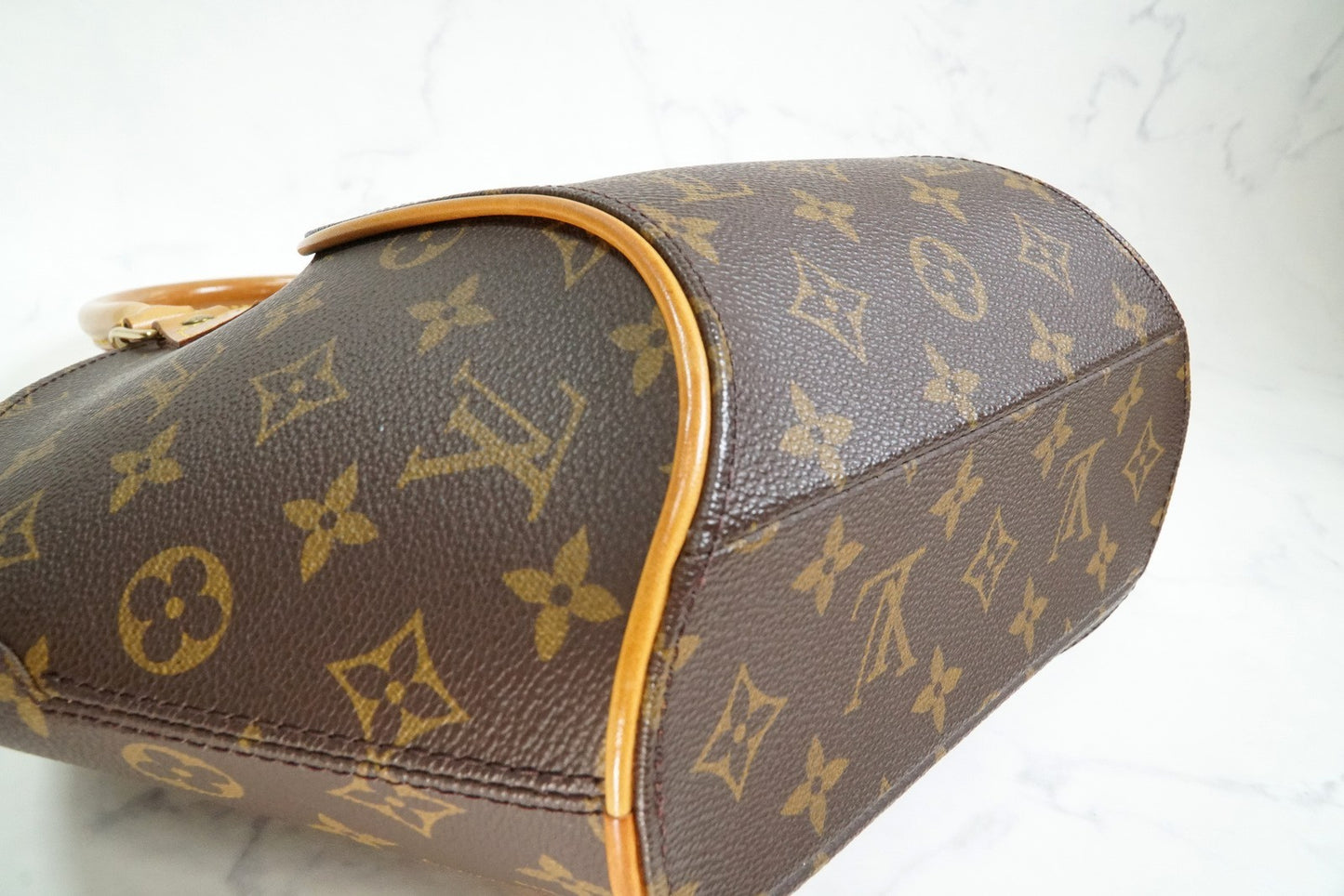 [Very Good] Louis Vuitton Monogram Ellipse PM Handbag Brown Canvas M51127 Auth