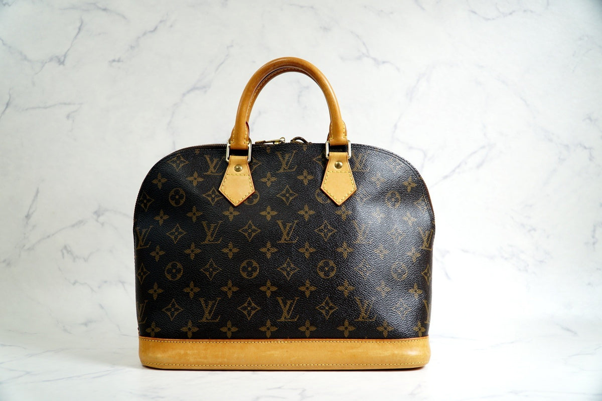 [Rank AB] Louis Vuitton Monogram Alma PM Handbag Brown M51130 Vintage Authentic