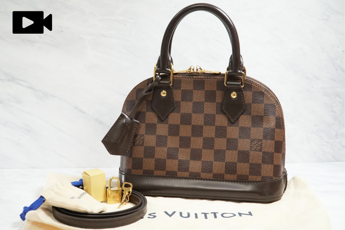 [Excellent] Louis Vuitton Damier Ebene Alma BB 2Way Handbag Shoulder Bag N41221