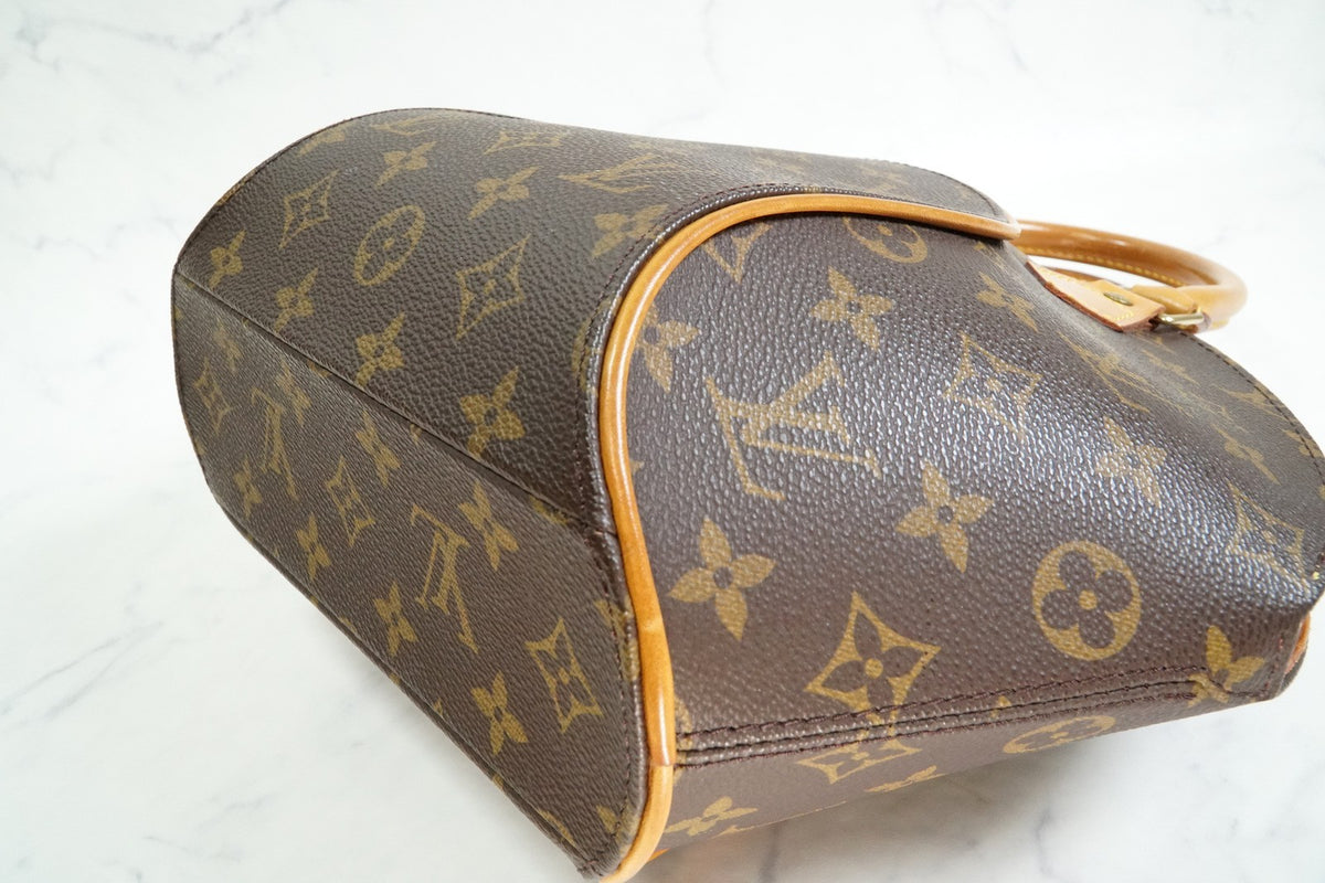 [Very Good] Louis Vuitton Monogram Ellipse PM Handbag Brown Canvas M51127 Auth