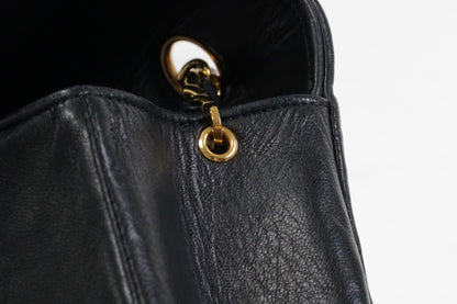 [VERY GOOD] CHANEL Vintage Diana Matelasse Chain Shoulder Bag Black Lambskin