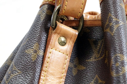 [Good] LOUIS VUITTON Monogram Petit Noe Shoulder Bucket Bag Leather Brown AR0921