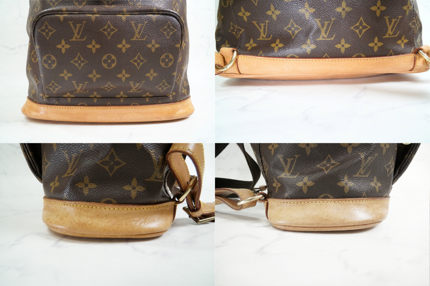 [Good] Louis Vuitton Monogram Montsouris GM Backpack Rucksack M51135 Vintage