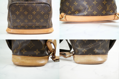 [Good] Louis Vuitton Monogram Montsouris GM Backpack Rucksack M51135 Vintage