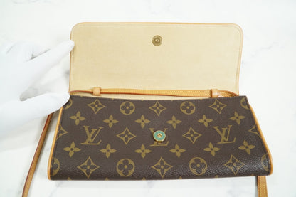 [Excellent] Vintage Louis Vuitton Monogram Pochette Twin GM Crossbody Bag M51852