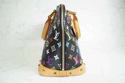 [AB] Louis Vuitton Monogram Multicolore Alma PM Black Handbag M92646 Authentic