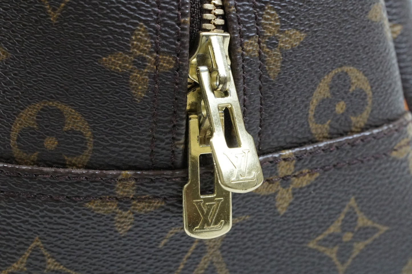 [Rank AB] Louis Vuitton Deauville M47270 Monogram Canvas Handbag Auth Vintage