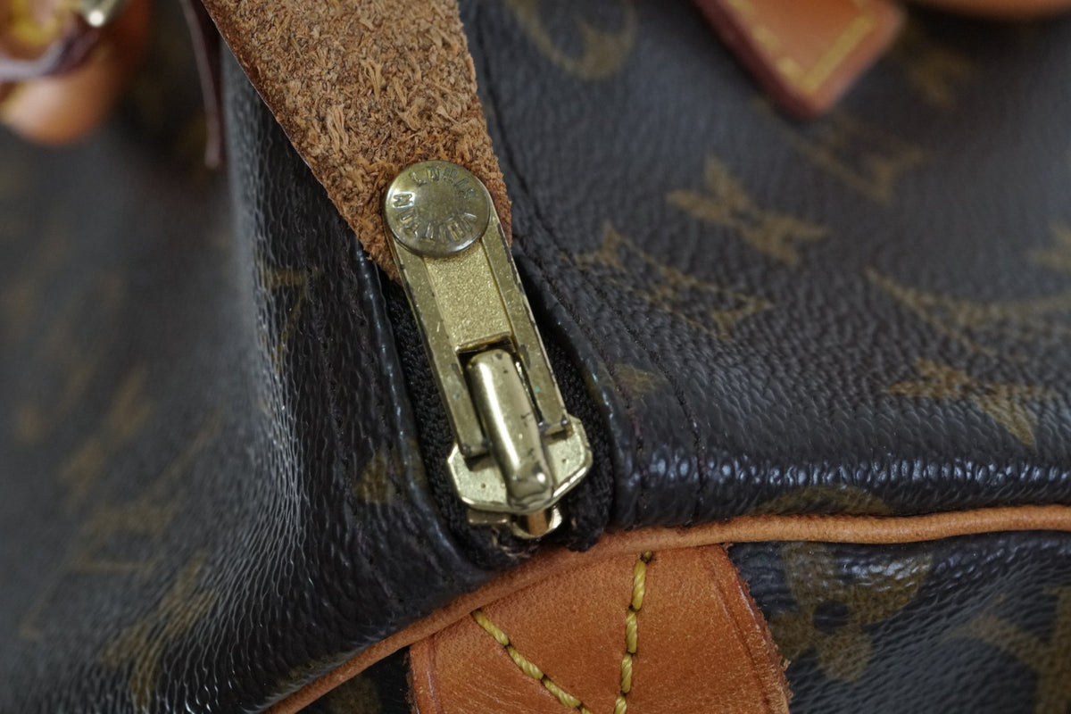 [Rank AB] Louis Vuitton Monogram Speedy 30 Handbag Boston Bag M41108 Authentic