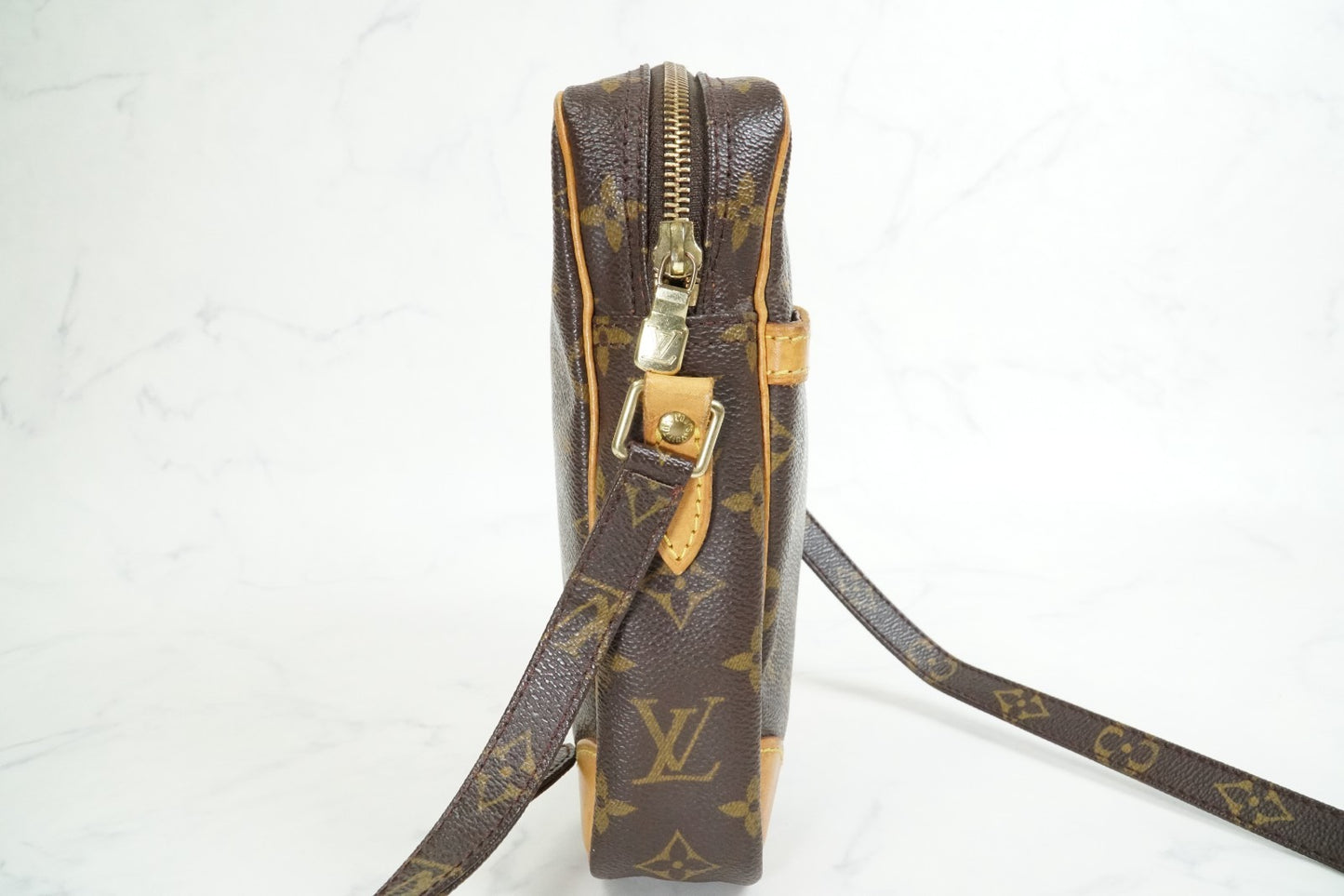 [Good] Louis Vuitton Monogram Danube Shoulder Bag M45266 Brown Vintage Crossbody