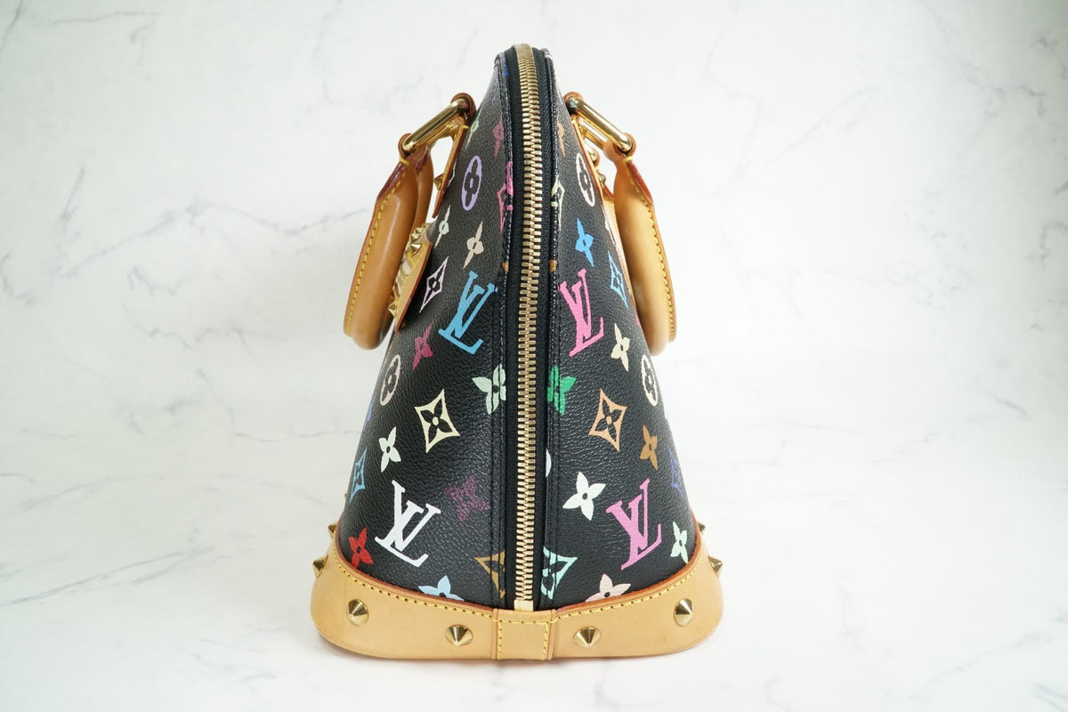 [AB] Louis Vuitton Monogram Multicolore Alma PM Black Handbag M92646 Authentic