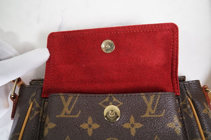 [Rank AB] LOUIS VUITTON Monogram Viva Cite PM Shoulder Bag M51165 Brown Leather