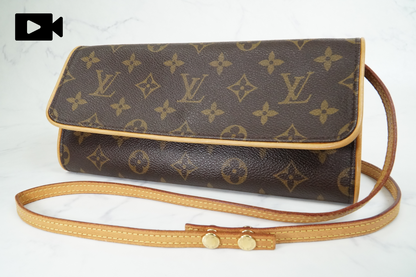 [USA-Made] Louis Vuitton Monogram Pochette Twin GM Shoulder Bag M51852 Authentic