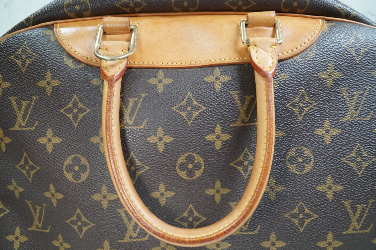 [Rank AB] Louis Vuitton Deauville M47270 Monogram Canvas Handbag Auth Vintage