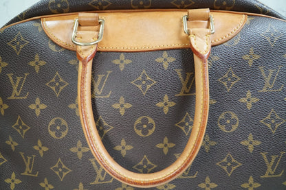 [Rank AB] Louis Vuitton Deauville M47270 Monogram Canvas Handbag Auth Vintage