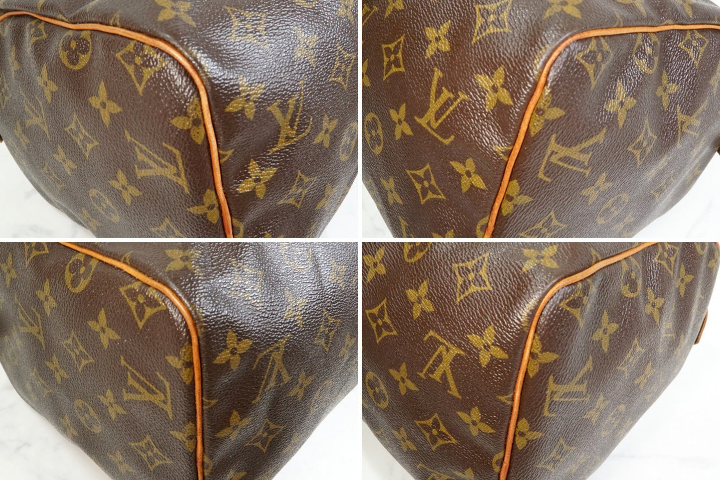 [AB] Louis Vuitton Speedy 30 Monogram Canvas Handbag Brown Purse M41108 Auth