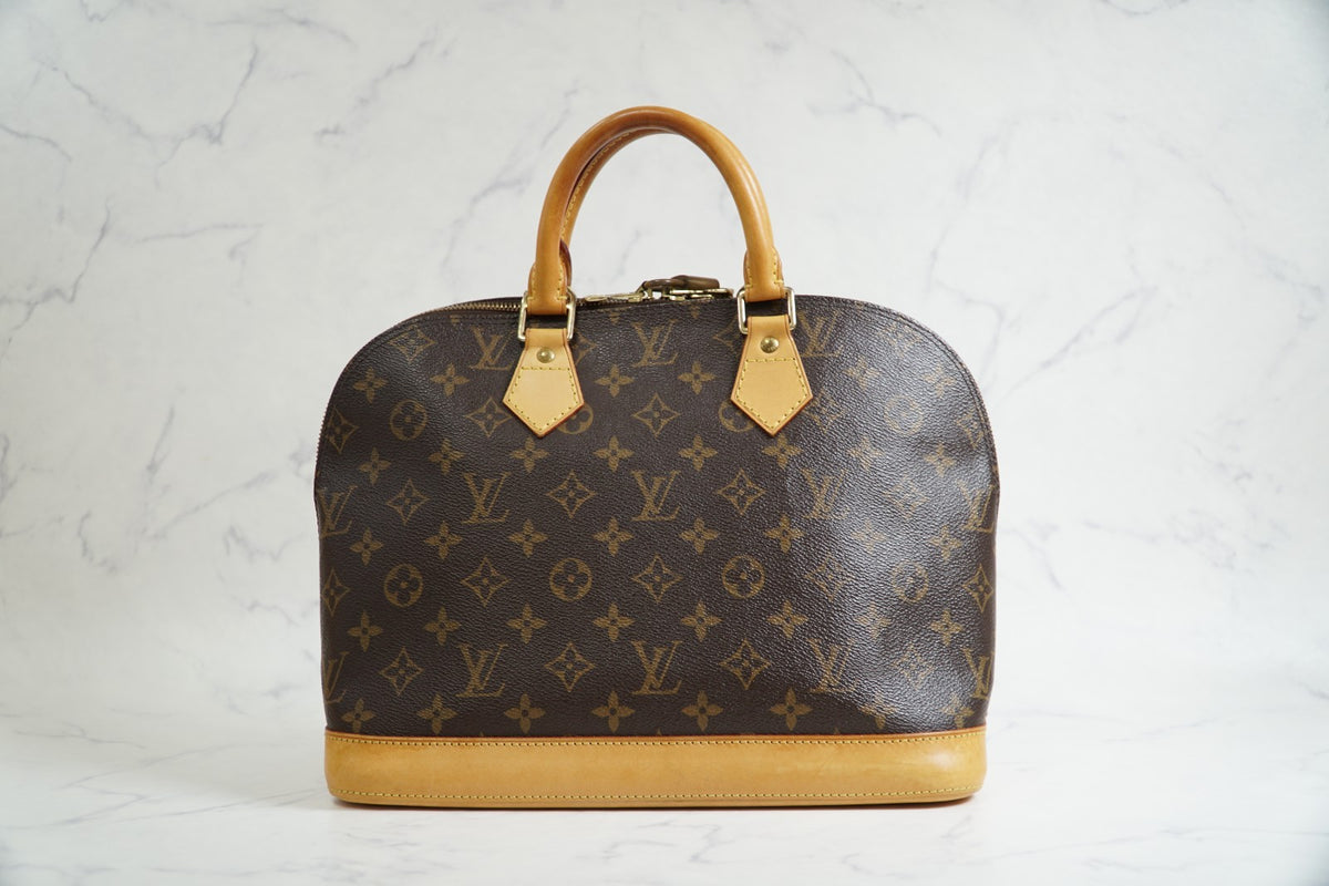 [Rank AB] Louis Vuitton Monogram Alma PM Handbag Brown M51130 Vintage Authentic