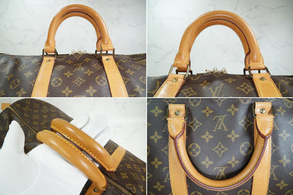 [AB] LOUIS VUITTON Monogram Keepall 55 Boston Bag M41424 Travel Duffle Leather