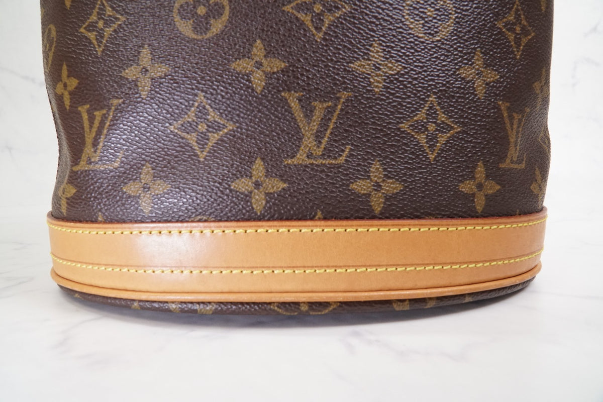 [Good] LOUIS VUITTON Monogram Bucket PM M42238 Shoulder Tote Bag Brown FL0052