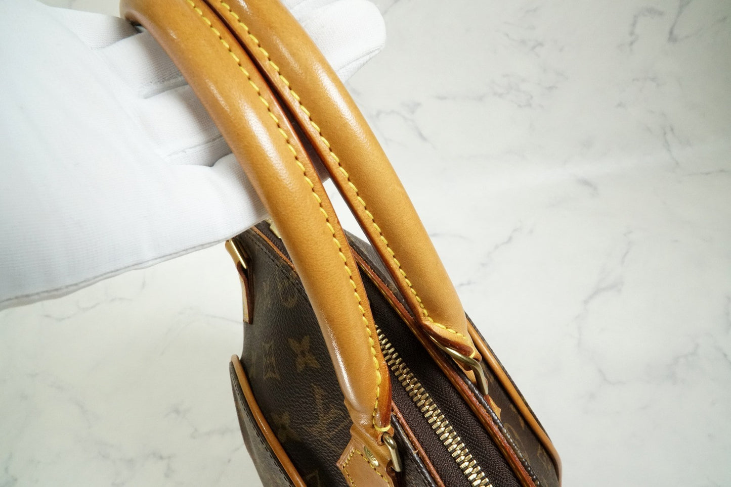 [Very Good] Louis Vuitton Monogram Ellipse PM Handbag Brown Canvas M51127 Auth