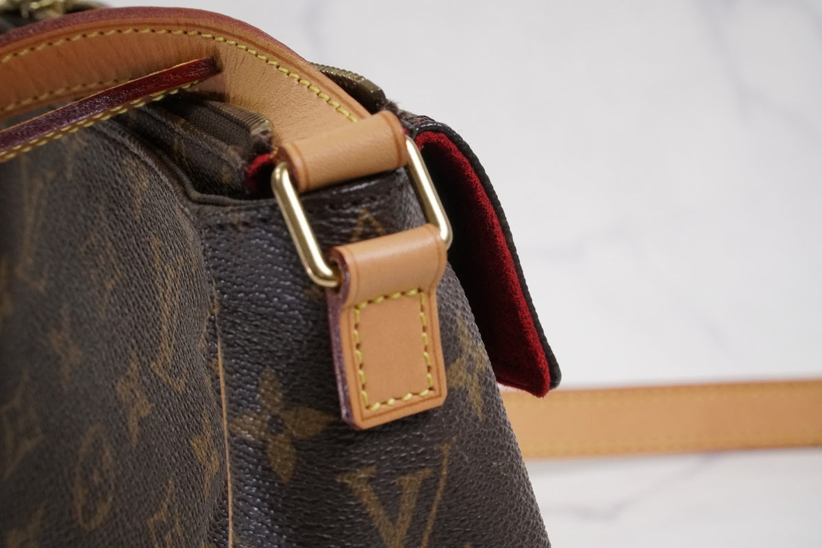 [Rank AB] LOUIS VUITTON Monogram Viva Cite PM Shoulder Bag M51165 Brown Leather