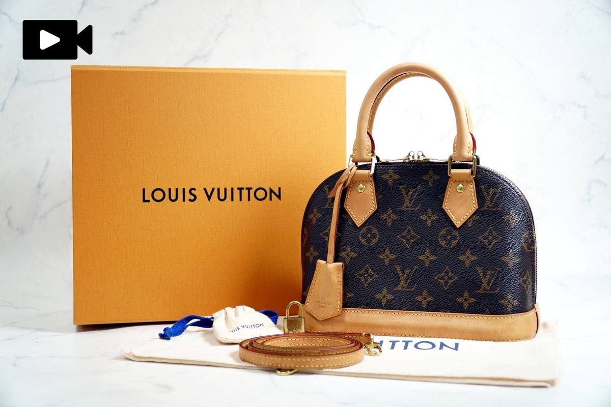 [Rank AB] LOUIS VUITTON Monogram Alma BB Handbag 2WAY Crossbody Brown Authentic