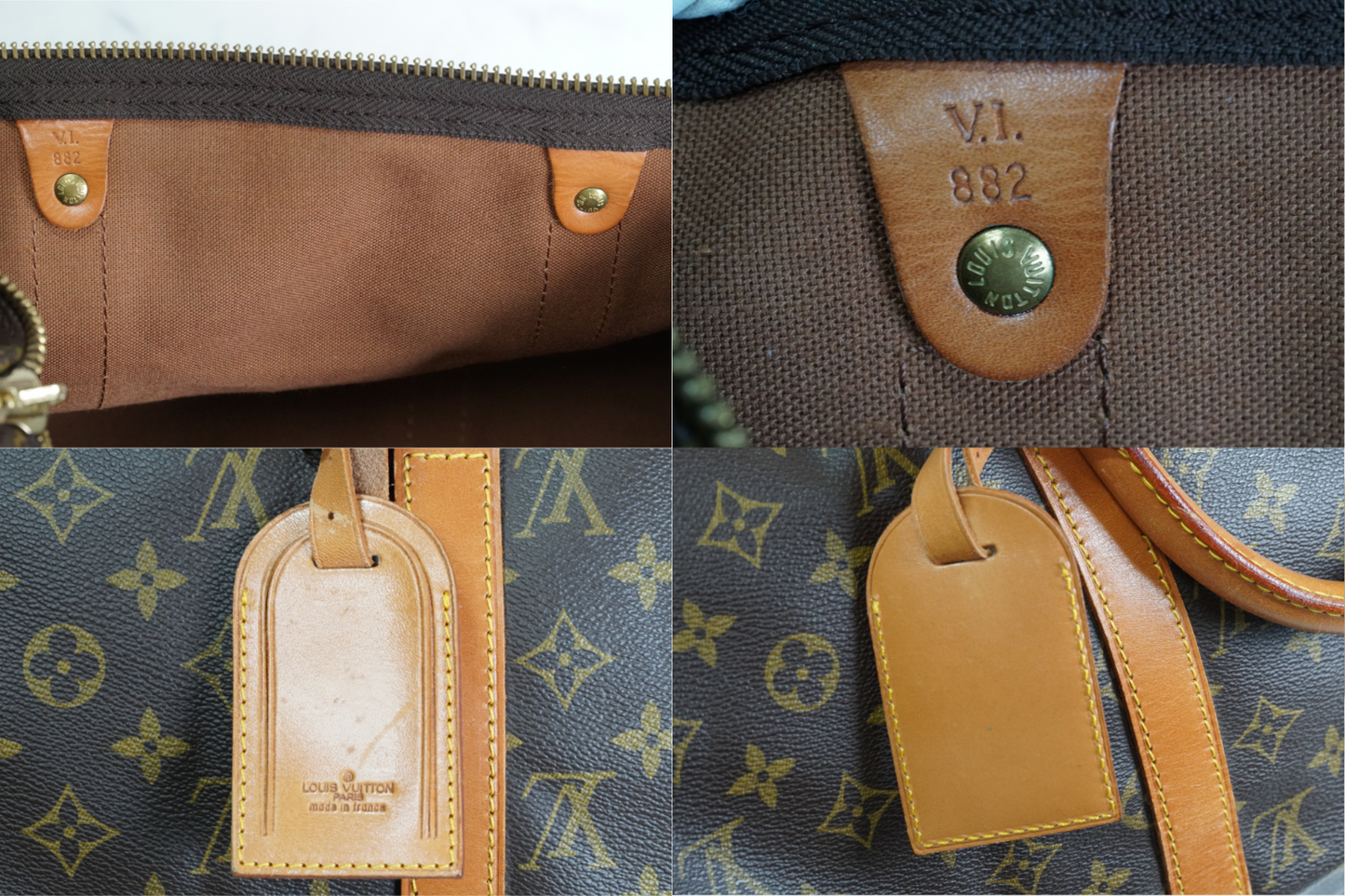 [Good] Louis Vuitton Monogram Keepall 50 Travel Boston Bag M41426 France VI882
