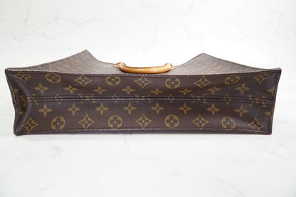 LOUIS VUITTON Sac Plat M51140 Monogram Canvas Tote Bag Handbag Vintage Authentic