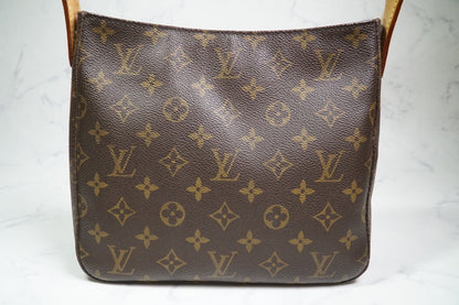 [Good] Louis Vuitton Monogram Looping MM Shoulder Bag M51146 Brown Authentic