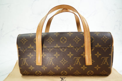 [Rank AB] Louis Vuitton Monogram Sonatine Handbag Canvas Leather Brown M51902