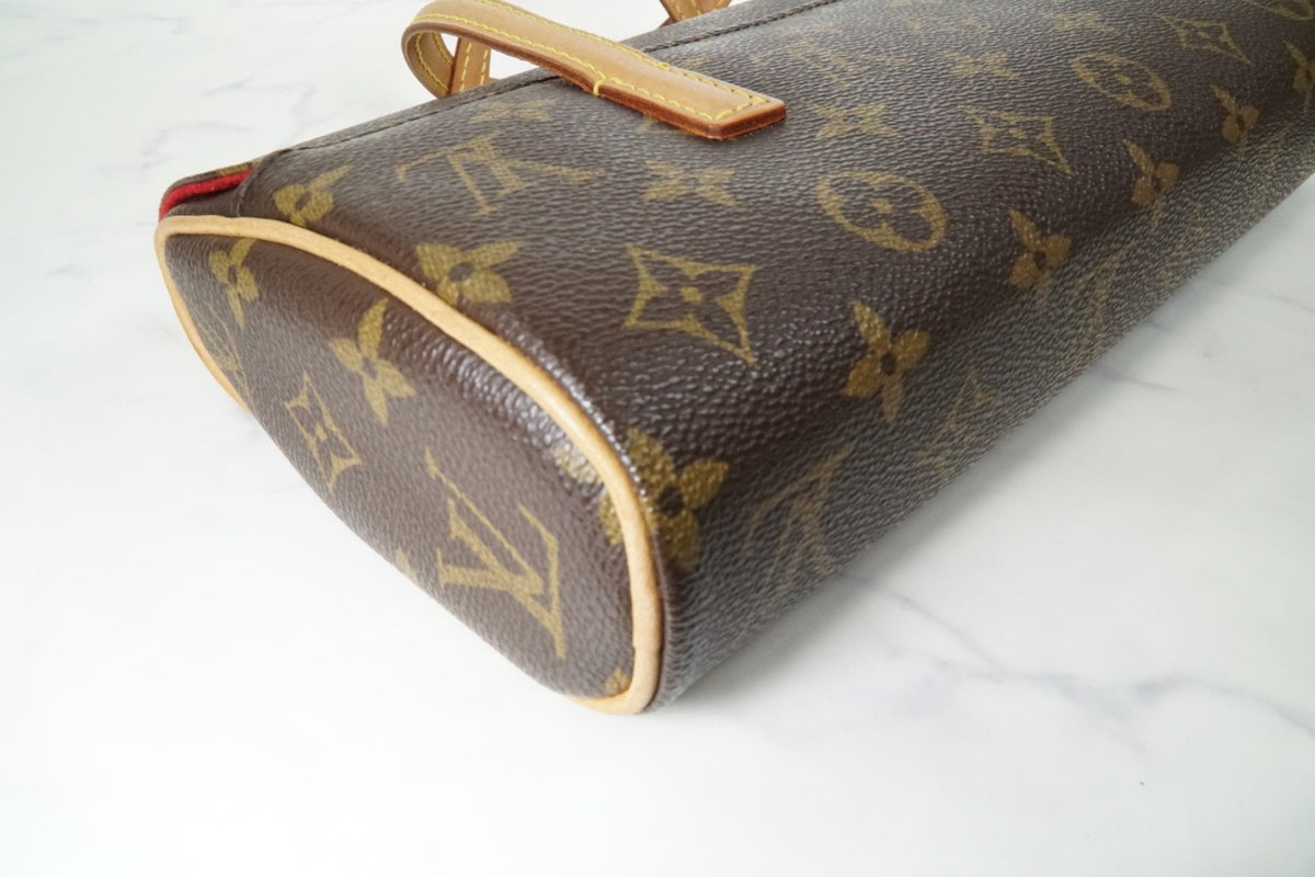 [AB Good] Louis Vuitton Monogram Sonatine Handbag M51902 Brown Canvas Authentic