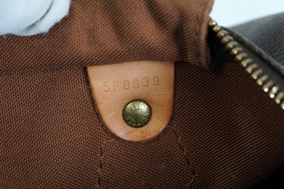 [Rank AB] Louis Vuitton Monogram Speedy 30 Handbag Boston Bag M41108 Authentic