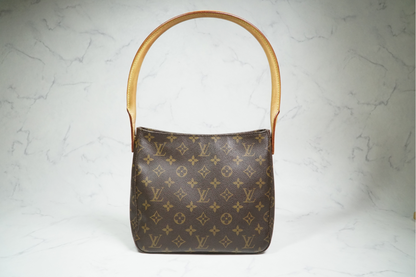 [Good] Louis Vuitton Monogram Looping MM Shoulder Bag M51146 Brown Authentic