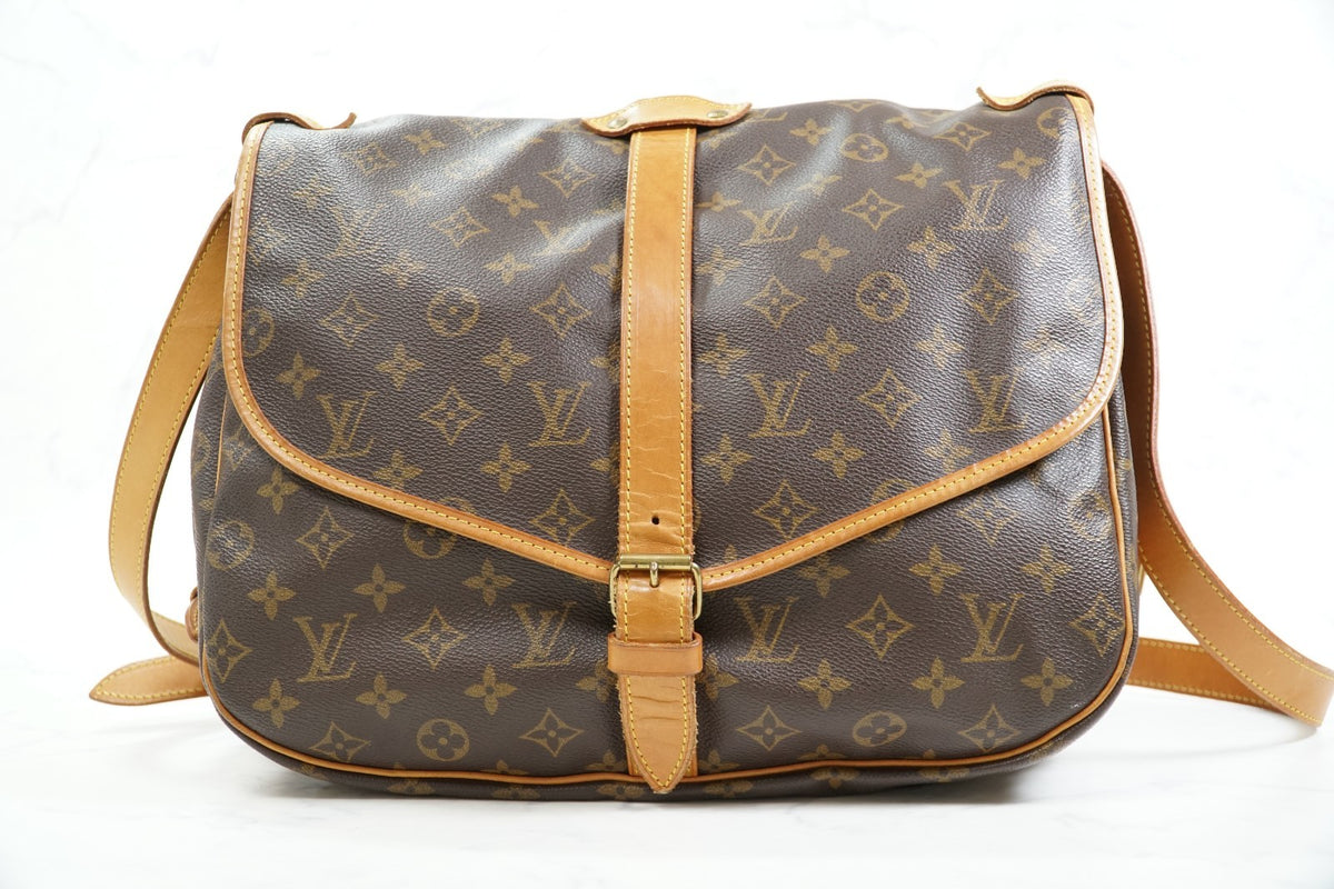 [Good] Louis Vuitton Monogram Saumur 35 Shoulder Bag M42254 Vintage Authentic