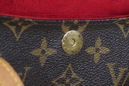 [Rank AB] Louis Vuitton Monogram Sonatine Handbag Canvas Leather Brown M51902