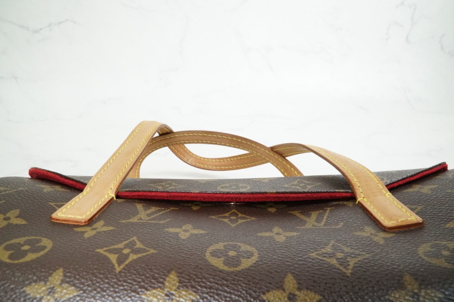 [AB Good] Louis Vuitton Monogram Sonatine Handbag M51902 Brown Canvas Authentic