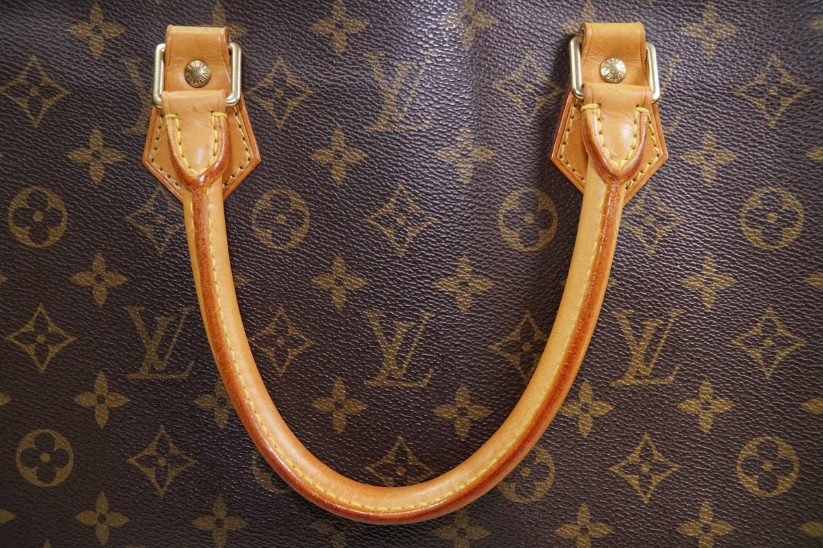 LOUIS VUITTON Sac Plat M51140 Monogram Canvas Tote Bag Handbag Vintage Authentic