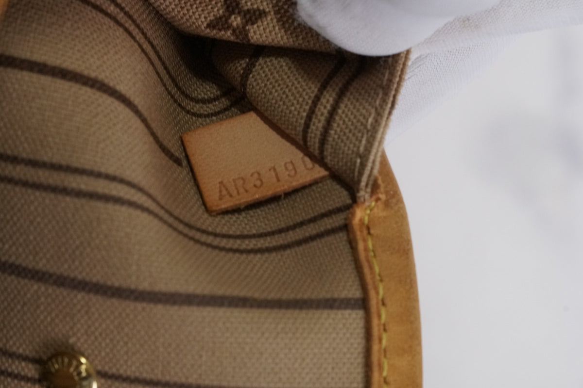 [Rank AB] LOUIS VUITTON Monogram Neverfull MM M40156 Brown Tote Shoulder Bag
