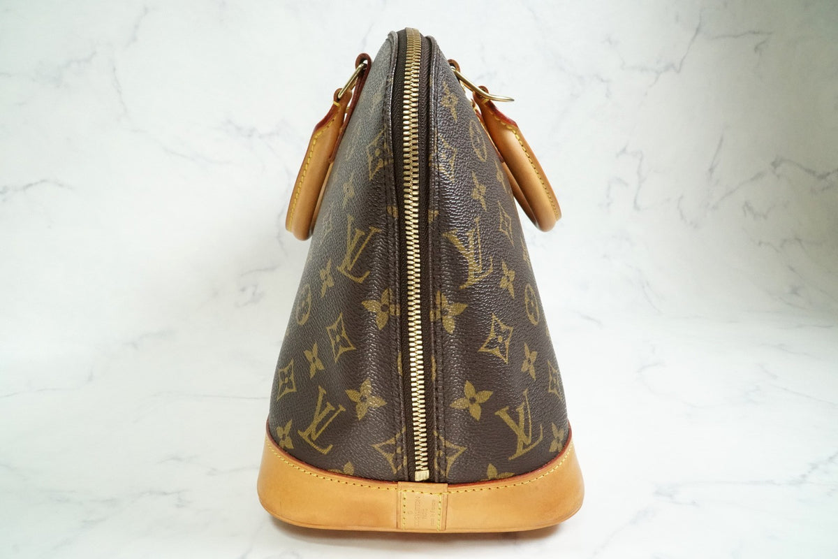[AB Rank] LOUIS VUITTON Monogram Alma PM Handbag Tote Canvas Brown M51130 Auth