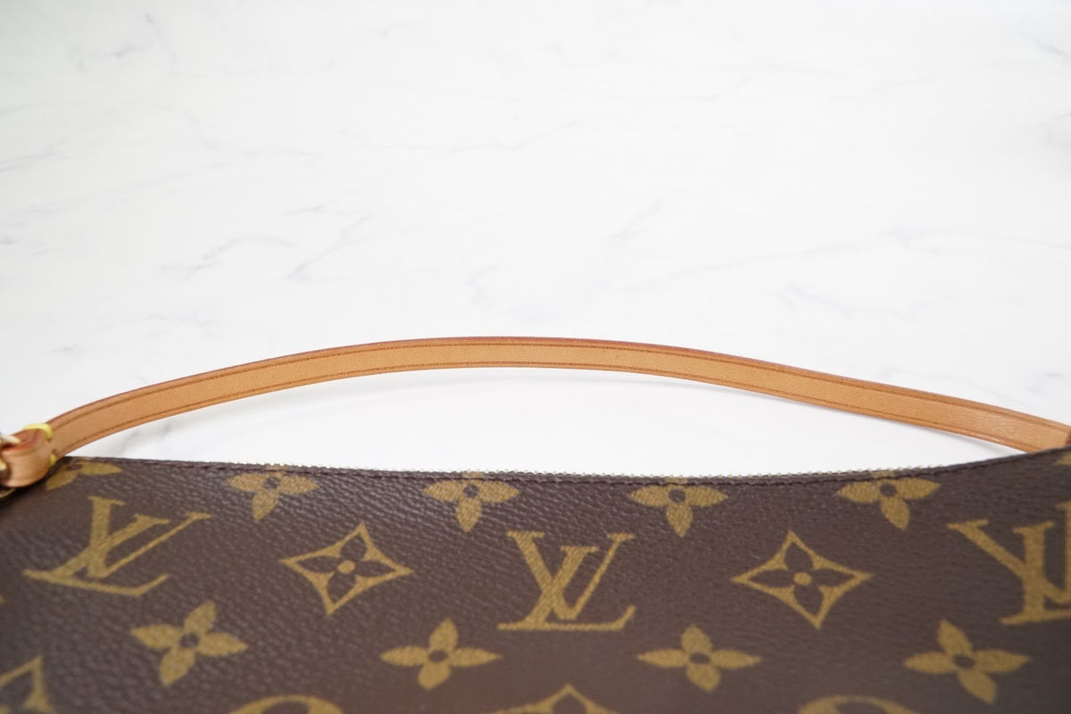 [EXCELLENT] LOUIS VUITTON Monogram Pochette Accessoires Hand Bag Brown M51980