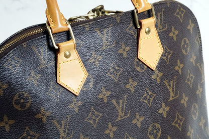 [Rank AB] Louis Vuitton Monogram Alma PM Handbag Brown M51130 Vintage Authentic