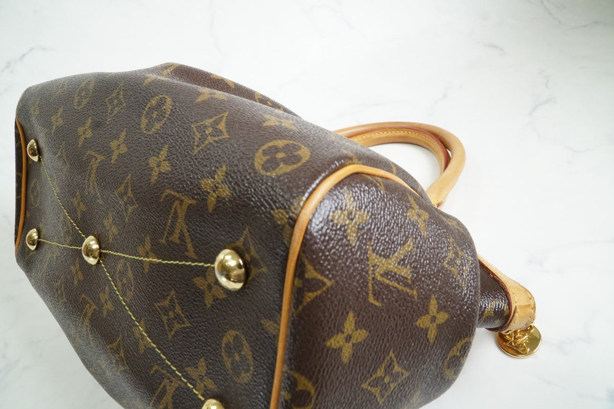 [AB Good] Louis Vuitton Monogram Tivoli PM Handbag Brown Canvas M40143 Authentic