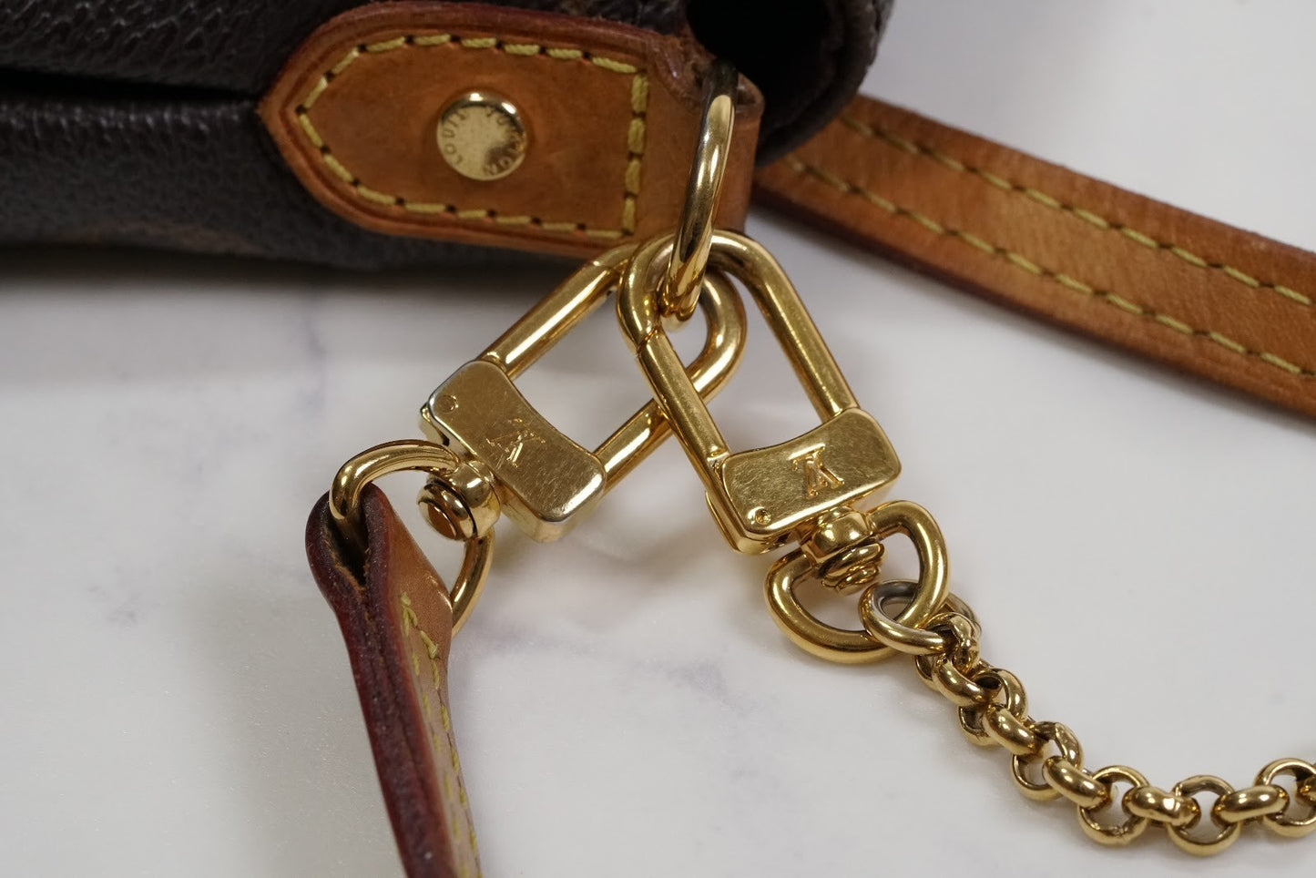 [Very Good] LOUIS VUITTON Monogram Favorite MM M40718 Shoulder Bag Purse w/Chain