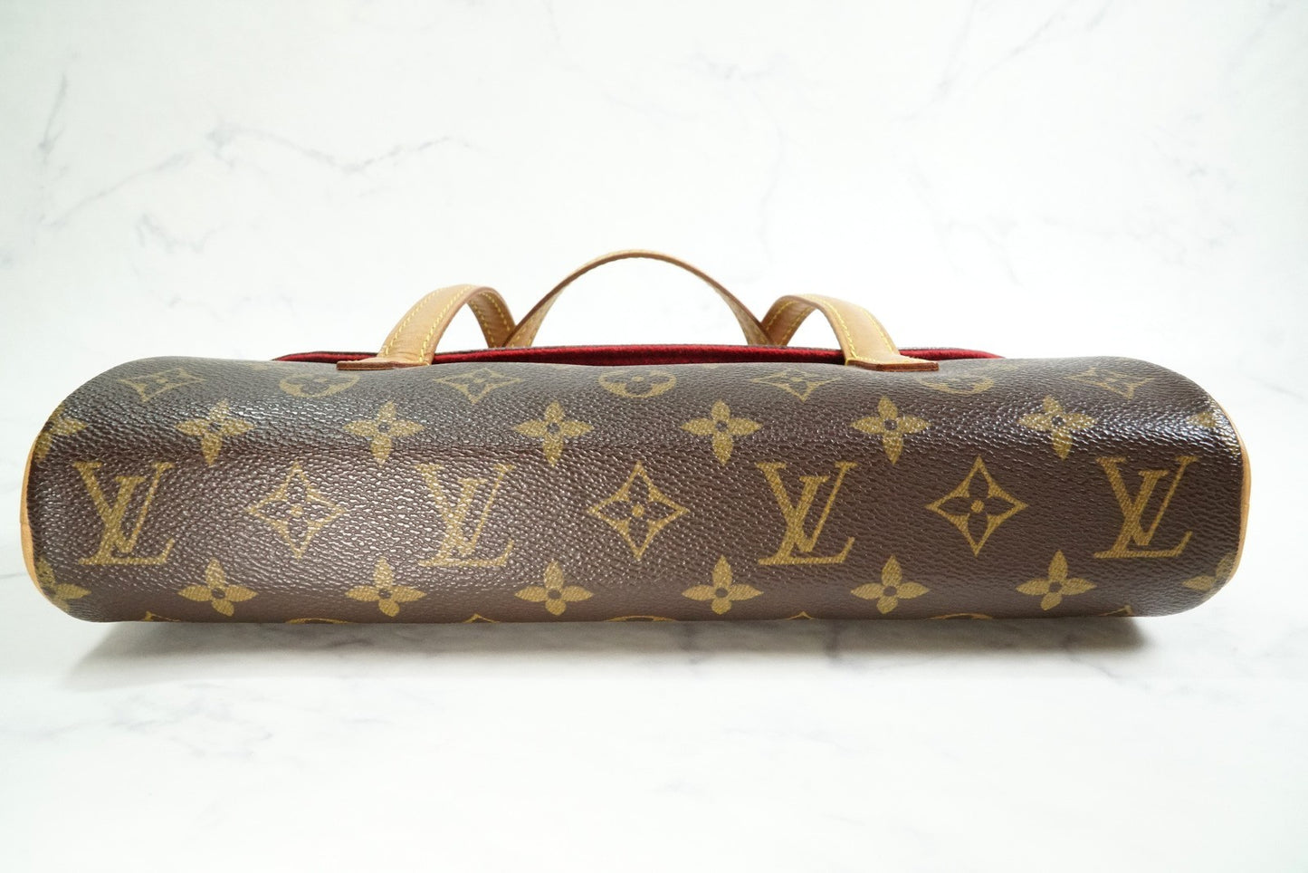 [Rank AB] Louis Vuitton Monogram Sonatine Handbag Canvas Leather Brown M51902